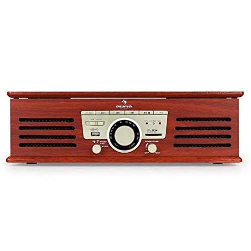 AUNA TT-92 – Platine Vinyle, Tourne-Disque, Entraînement Silencieux par Courroie, Lecteur SD, Port USB, Enceintes stéréo… - Les Beatles, Paul McCartney, John Lennon, RIngo Starr, George Harrison AUNA TT-92 - Platine Vinyle, Tourne-Disque, Entraînement Silencieux par Courroie, Lecteur SD, Port USB, Enceintes stéréo…