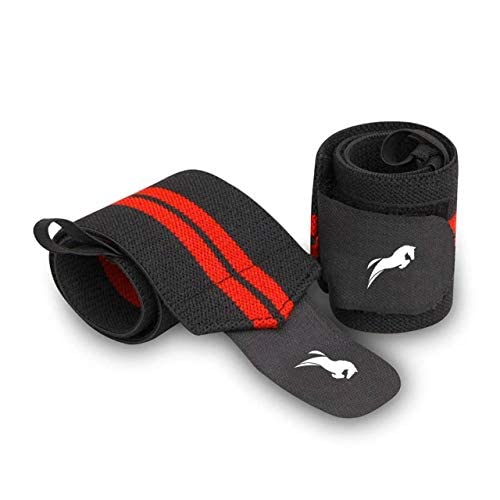 Support Band with Thumb Loop Strap for Men and Women (Pack of 1) (Blue) (Red)-image-7