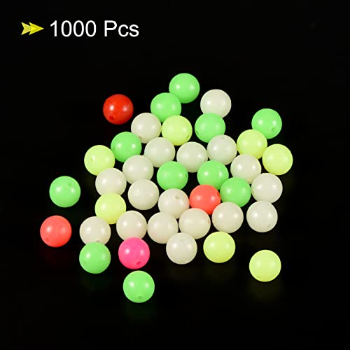 Patikil 10Mm Fishing Beads, 1000 Pieces Plastic Fishing Bait Eggs Rig Bead Tackle Tool Round, Multicolor #TOP2