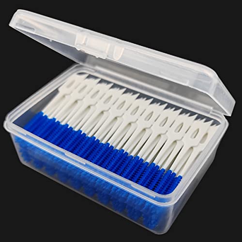 Gxxmei 250Pcs Braces Dental Brush Flosser For Cleaner Interdental Brush Toothpick Dental Tooth Flossing Head Oral Dental Hygiene Toothpick Cleaners Cleaning Tool #TOP3
