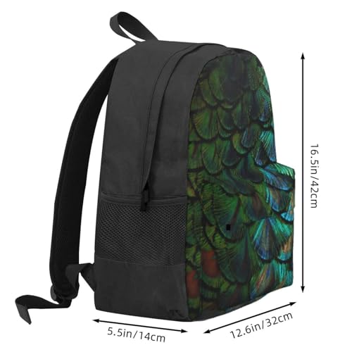Sac à dos ordinateur d'école paon avec 15 compartiments - 3