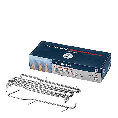FIAP profibrand SmokeHook 2 - Räucherhaken - Fisch - Forellenräucherhaken - Edelstahl - Räuchern - Räuchermaterial - Hohe Qualität - Tragkraft 5 kg - 210 mm - 10 Stück