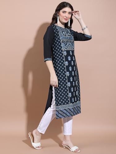 Image of Vishudh Women's Kurta | Regular Fit | Trendy Ethnic Top for Everyday Comfort