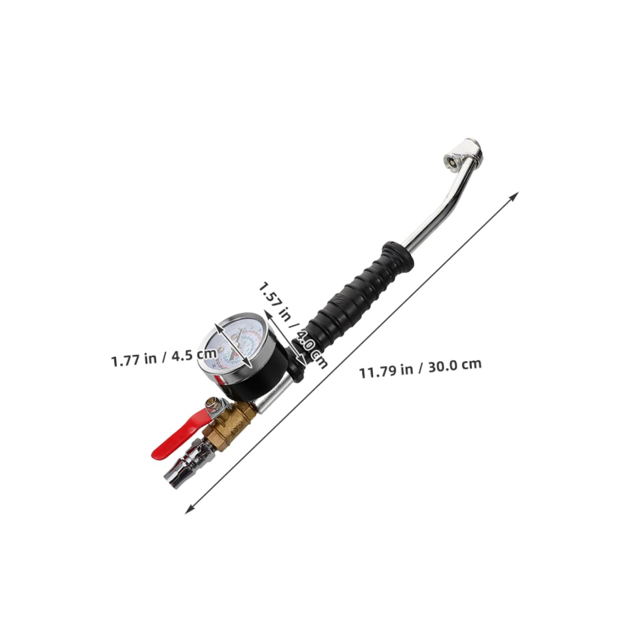 ABOOFAN 2pièces Gonfleur De Pneu Avec Manomètre Et Buse Anglée Outils De Gonflage Pour Voitures Camions Et Vélos Accessoires Pratiques Pour Compresser Air