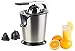 Rosenstein & Söhne presse-oranges électrique: presse-agrumes électrique d'acier inoxydable, 2 essais, récipient à jus, 160 (Électrique presse-agrumes orange)