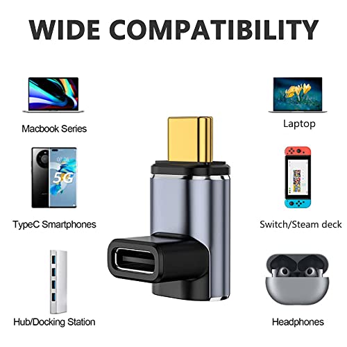 Image of Tobo Magnetic Adapter,Type-C Extender 40Gbps Data Transfer,PD100W Quick Charge,8K@60Hz,Compatible with Thunderbolt 4 /3,for Steam Deck,MacBook,Galaxy S21(TD-1104TC, Pack-of-2)