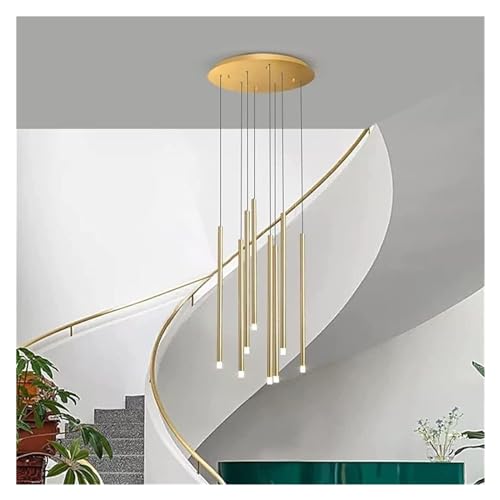Lustre suspension LED design noir pour sublimer votre entrée haute et séjour