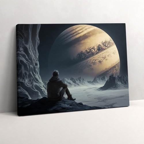 Toile l'homme dans l'espace peinture murale d'art salon chic