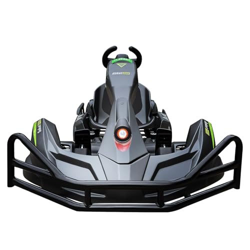 Electric Go Kart, PRO Go Karts for Adults Build in 1500W*2 AC Brushless Motor with 54V8A Removable Lithium Battery and Handbrake, 50km/h High Speed Drifting Gokart for Ages 14+ Up to 2m/200kg