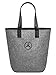 Mercedes-Benz Collection Einkaufstasche in grau | Einkaufstasche aus Filz | Farbe: grau/silber | Maße: ca. 26 x 14 x 40 cm | Innentasche mit Reißverschluss und Karabinerhaken