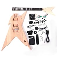 Guitar Kit - DiY Dean RB in Solid Mahogany Body, Ebony Fretboard Complete DIY Guitar Kit: Includes all essential components: high-quality unfinished wood guitar body, guitar neck and solderless hardware Simplified wiring harness for easy installation...