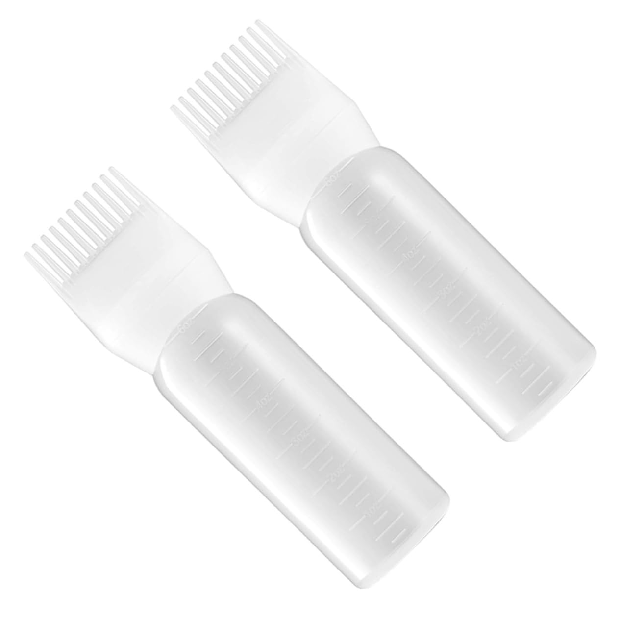 NOLITOY 2pcs Hair Dye Bottle Oil Bottle for Hair Applicator Color Dispensing Bottle Hair Coloring Tools Root Comb Applicator Bottle Oil Bottles for Hair White Tease Medicine Comb