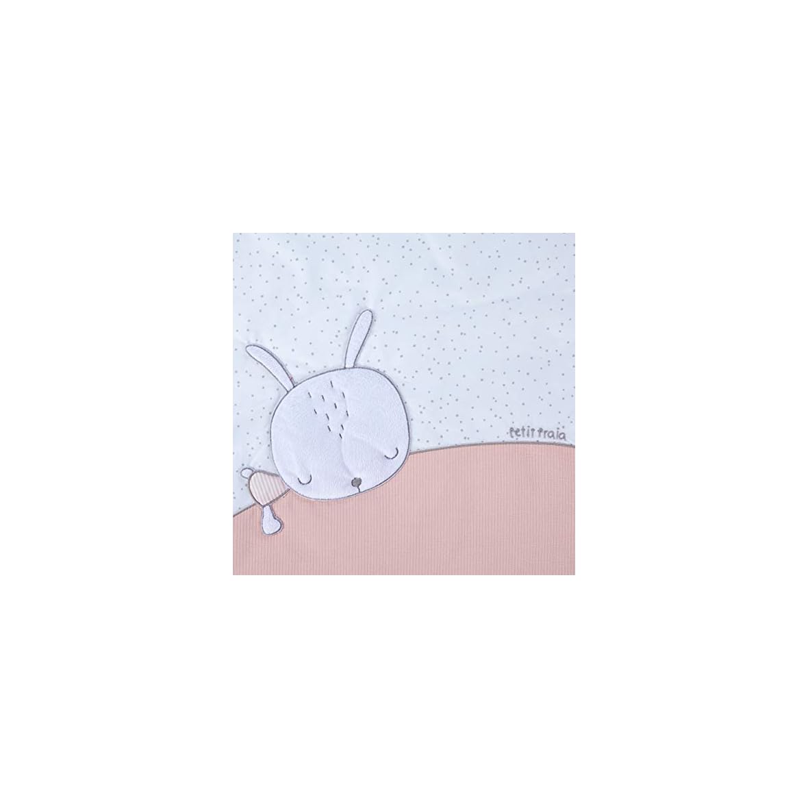 Petitpraia-Sleepy-Rosa-Colcha-Minicuna-50-X-75-Cm-Relleno-Incluido-Sin-Almohada-Mantas