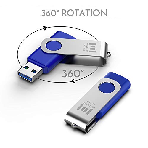Usb Flash Drive 3.0 32Gb 5 Pack Keychain Design Swivel Usb Drive 3.0 32G Led Light Design With Lanyards, Multicolor By Mosdart #TOP5