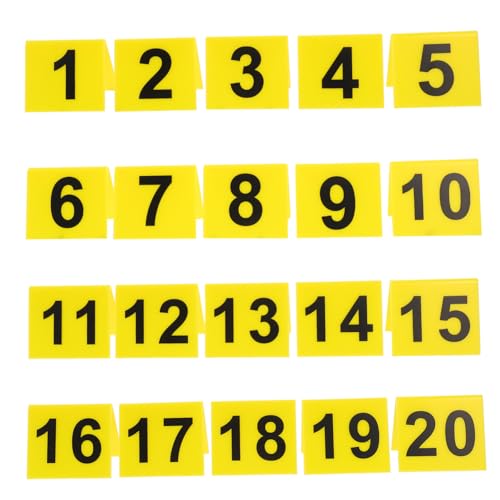 OFFSCH Compact Table Number Markers 20pcs Acrylic Evidence Markers Reusable for Restaurant