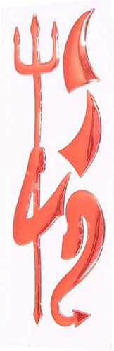 Miniatura 3 de Calcomanía reflectante 3D con diseño de cuernos de demonio para automóvil, color plateado, impermeable, autoadhesiva, decoración para automóviles,