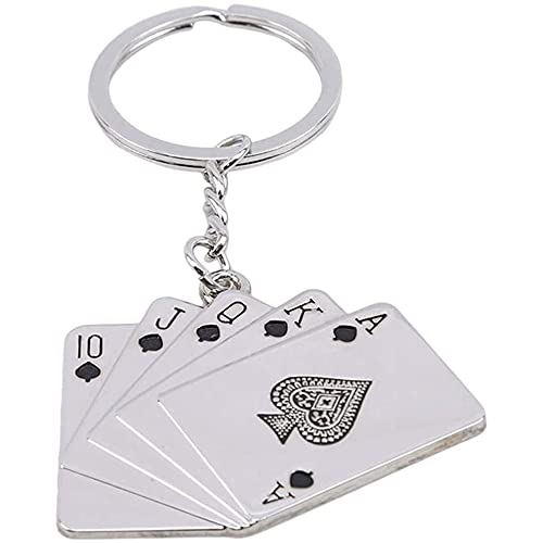 Color Mini Tennis Racket with Ball Keychain Key Ring