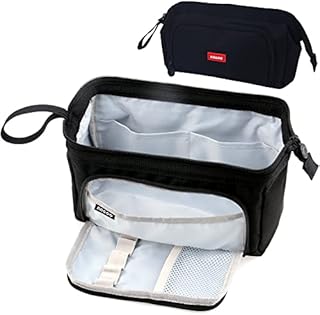 Large Pencil Case Big Capacity Pencil Bag Portable Pencil Case School Supplies Suitable for Middle High School College Students Girls Boys Teen Storage Organizer Gift (Black)
