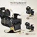 OmySalon All Purpose Hydraulic Barber Chair Recline 360 Degree Swivel Height Adjustable Heavy Duty Hairdresser Chair Beauty Salon Spa Tattoo Styling Barbershop Equipment Gold & Black