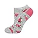 Produktbild soxo Damen oder Mädchen Sneaker Socken | 11 Lustige Verschiedene Motive | Füsslinge Söckchen für Frauen | Grössen 35-40 (Wassermelonen)
