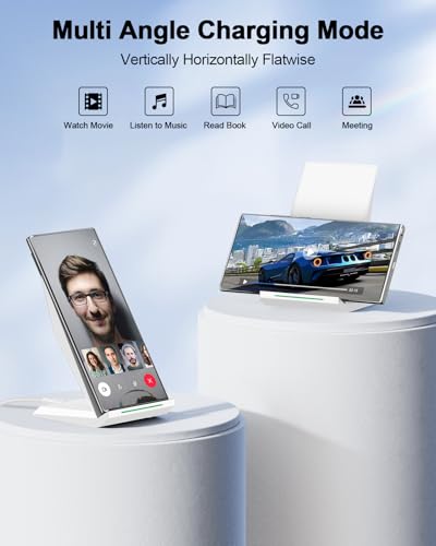 Image of NANAMI Fast Wireless Charger - Charging Stand 7.5W Compatible with iPhone 17 /17 Pro /17 Pro Max /16 /15 /14 /13 /12, 10W Phone Charger Dock for Samsung Galaxy S26 /S26+ /S25 /S24 /S24 Ultra / /S23 /S22 /21