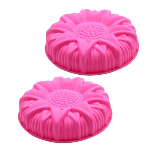 IMIKEYA 2 piezas Molde de Silicona para Hornear Girasol Resistente al Calor para Repostería DIY Accesorios de Cocina
