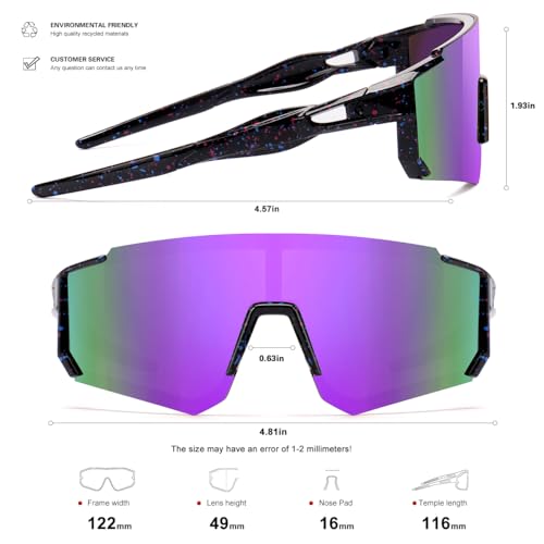 Image of SEKKAF Kids Sunglasses Youth Baseball Sunglasses for Boys Girls Softball Sports Sun Glasses UV Protection