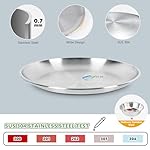 Wide Whisker Friendly Cat Dishes Set 6.7", Stainless Steel Cats Bowls, Shallow Food Bowl, Indoor Kitten Feeding Wet & Dry Food Dish to Prevent Whisker Fatigue(13 OZ) (Cat Dishes, 4 PCS) - Image 3