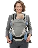 manduca XT Baby Carrier   Porte Bebe   Siège ajustable, s'étend du nouveau né au tout petit   Porte bébé avec 3 options de portage, Grey White