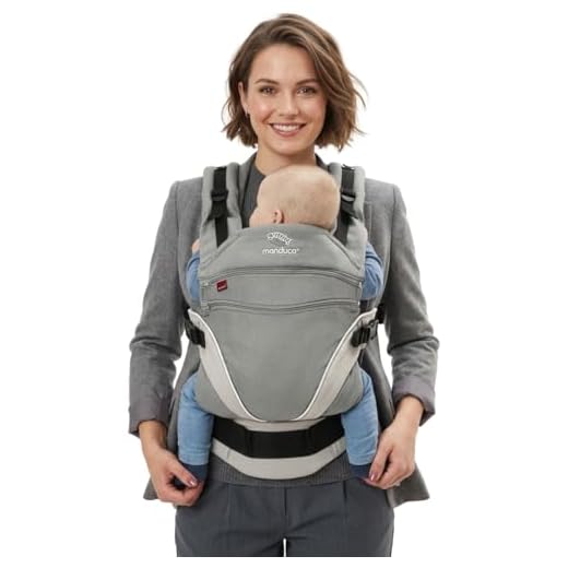 manduca XT > < Marsupio e porta bebè ergonomico con sedile regolabile per neonati dalla nascita & bambini fino a 20 kg, cotone biologico (grey-white)