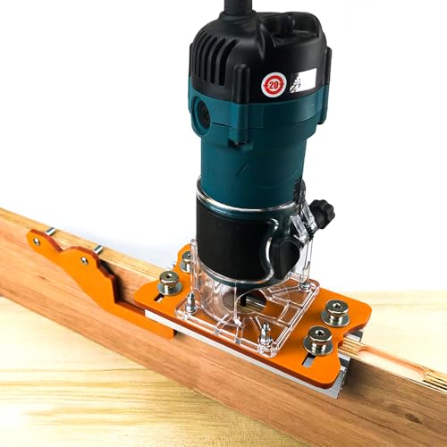 Sarini Base Adjustment Aluminum Alloy Wood Router Slotting Bracket Cabinet and Wardrobe Connectors Slot Opener for Wood Slotting Tasks with Wood Thickness Less Than 50mm - Image 4