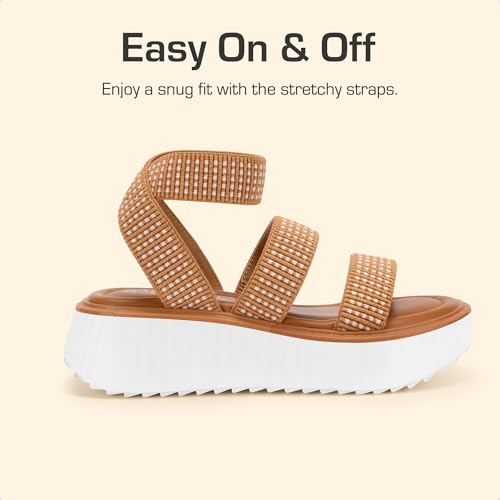 Image of DREAM PAIRS Girls Flatform Wedge Open Toe Platform Summer Sandals with Buckle Ankle Strap for Little Kid /Big Kid