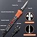 Soldering Iron Kit, 70W Soldering Gun with LED Digital Display, Adjustable Temperature 356-932℉ Solder Kit for Electronics, Includes 5pcs Tips, Stand, Solder Wire, Sponge, Paste, Grey