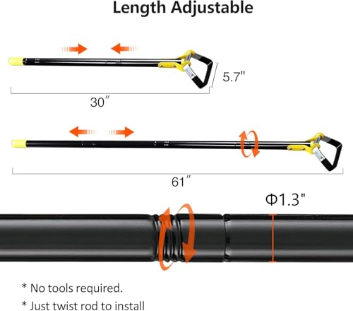 Houe de jardin FLY HAWK pour désherber sans se baisser grâce au manche