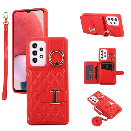 Étui Samsung Galaxy A13 5G antichoc rouge avec béquille de protection intégrale A135G