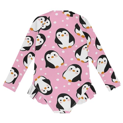 Image of Girls One Piece Swimsuits Long Sleeve Swimsuit Zipper Bathing Suits Swimwear