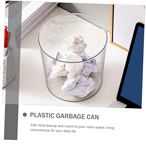 Caneca de basura transparente rectangular 2 piezas Healifty miniatura 2