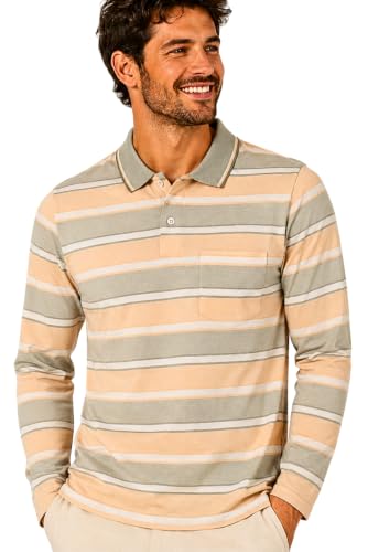 Image of SANE ORIGINALS Men's Full Sleeve Polo T-Shirt with Pocket, Premium Cotton Blend Collar Neck Tee
