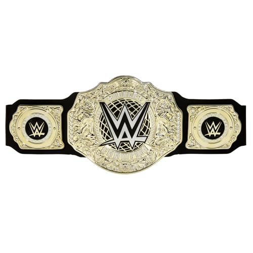 Listado de luchadores de wwe baratos - Genial! 5 Mattel WWE Cinturón de Campeón Mundial de Pesos Pesados, Complemento para Disfraz en Cuero sintético de 90 cm de Largo Ajustables, Juguete...