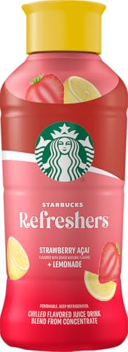 Starbucks Strawberry Açaí Lemonade Refresher Beverage, Fruity and Refreshing Drink with Natural...