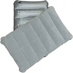 Travesseiro Inflável Almofada Fácil Encher Para Viagem Acampamento Confortável De Camping Praia Portátil Cama Descanso -CINZA