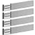 Bamboo Adjustable Drawer Dividers Organizers - Large Expandable Utensil Organizer Separators for Kitchen, Dresser, Bedroom, Baby Drawer, Bathroom & Office, Set of 4 (2.6 Tall, 17.5-22 Inch, Gray)