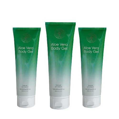 L'eudine Aloe Vera Gel Pack of 3 8Fl Oz Premium Aloe Vera for Hair, Face and Body Rich in Nutrients and Vitamins Ideal for Burns, Scars, Massage