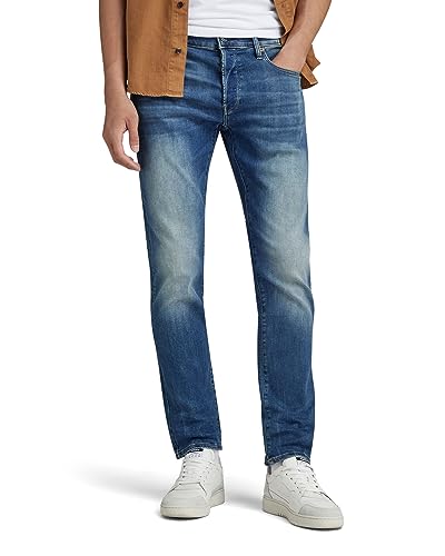 G-STAR Raw Mens 3301 Slim Fit Jeans, Vintage Medium Aged, 32W x 30L