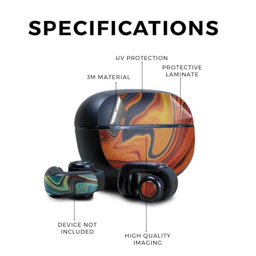 Image of Skin Compatible with Bose Ultra Open Earbuds - Lava Water - Premium 3M Vinyl Protective Wrap Decal Cover - Easy to Apply | Crafted in The USA by MightySkins