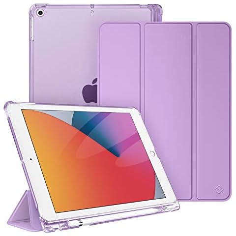 Funda Fintie Compatible con iPad 10,2" con Soporte Integrado para Pencil - Lavanda Cover