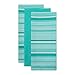 DII Everyday Dishtowel Collection Urban Stripe, 20x30, Aqua, 3 Piece