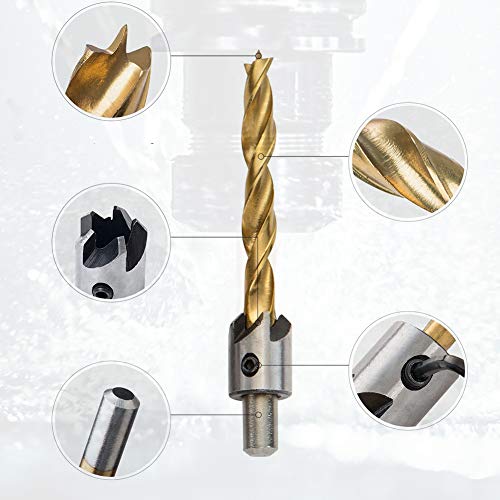 7PCS Punta da Trapano Svasatore,punte da trapano