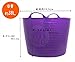 Red Gorilla Large Flexible Plastic Tub, Toy Storage, Laundry, Gardening & More, 38 Liter/10 Gallon, Purple