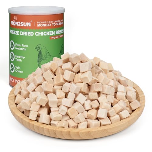 MON2SUN Freeze Dried Chicken Cat and Dog Treats, Single Ingredien...